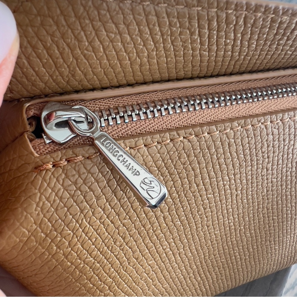 NWOT Longchamp Le Roseau M Leather Shoulder Bag in Walnut Brown - Picture 6 of 13